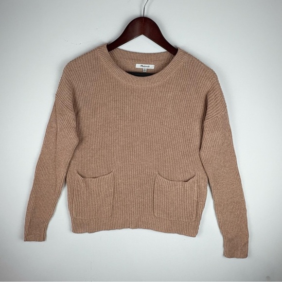 Madewell Sweaters - Madewell Women's Patch Pocket Pullover Crewneck Sweater Blush Pink Size XS